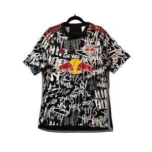 Adidas Red Bull Jersey NY 50 Years Hip Hop Slim Fit Shirt Men's XL Streetwear